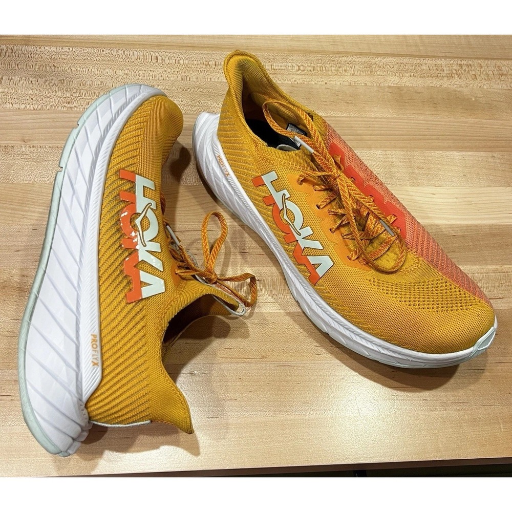 Men's Hoka One One Carbon X 3 Running Shoes Radiant Orange Size 12 US Used - Picture 10 of 10
